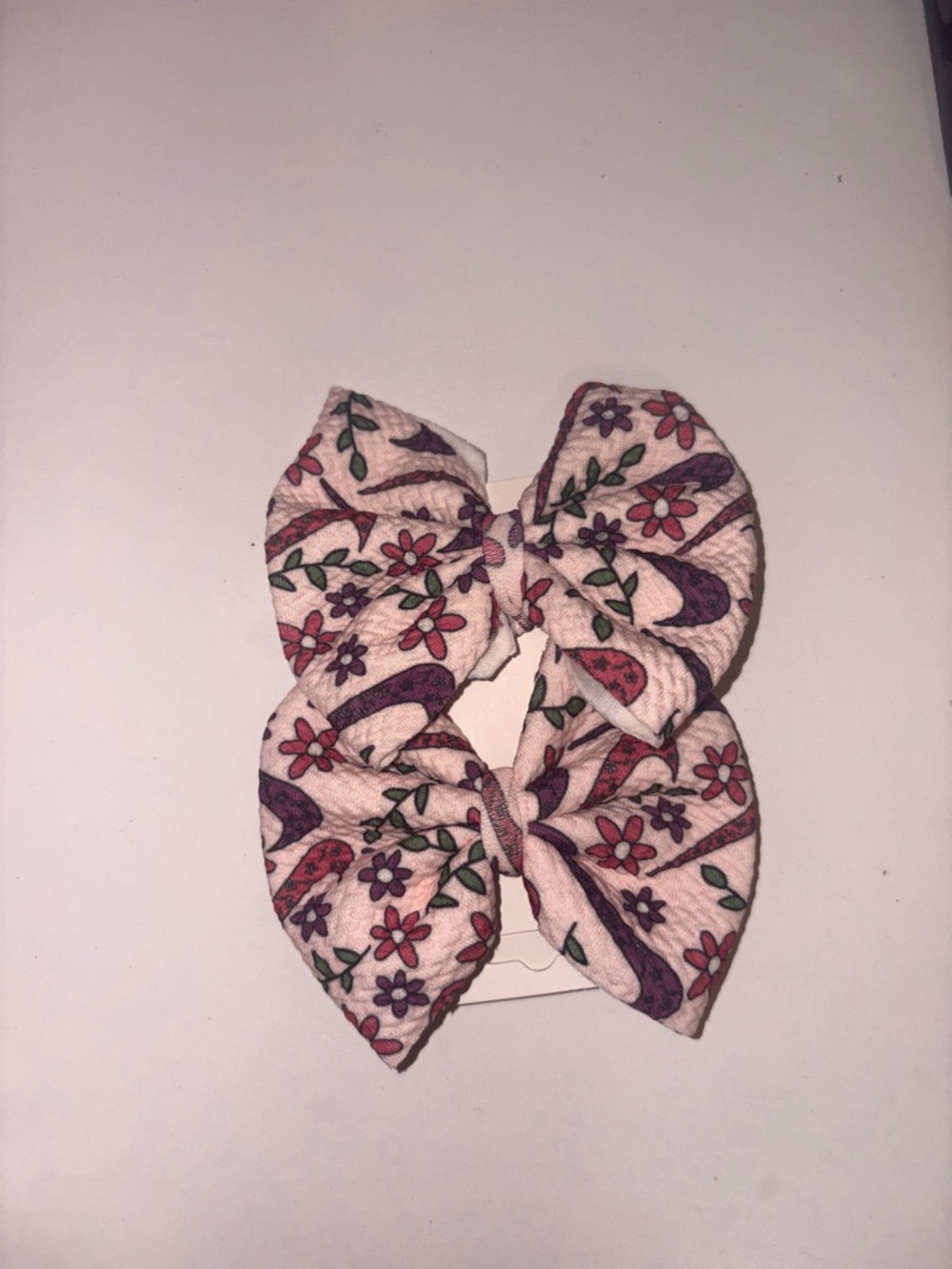 Floral Pink Bow Piggie Set